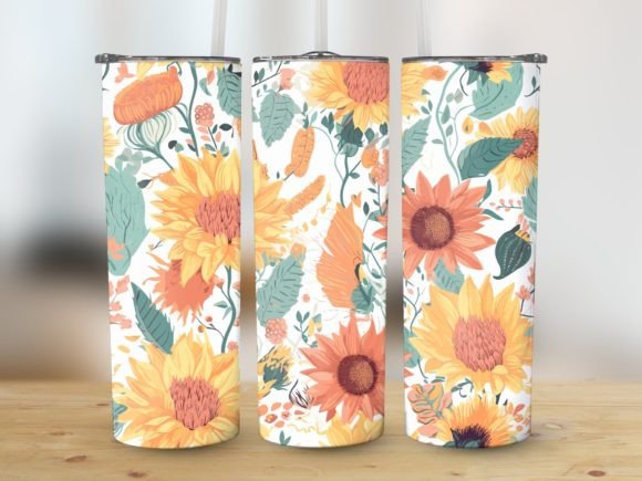 20oz Tumbler Wrap Sublimation Boho Blume Graphics