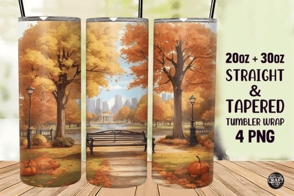 Autumn Park Tumbler Wrap 20oz Sublimatio Graphics