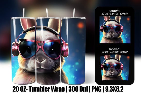 Bunny Love Tumbler Wrap: Graphics for Crafts & Branding