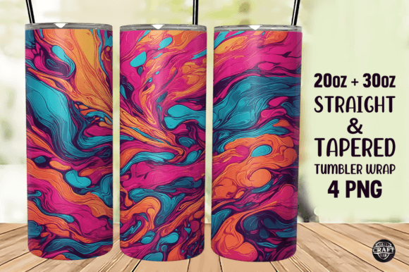 Colorful Background 20oz Tumbler Wrap Graphics