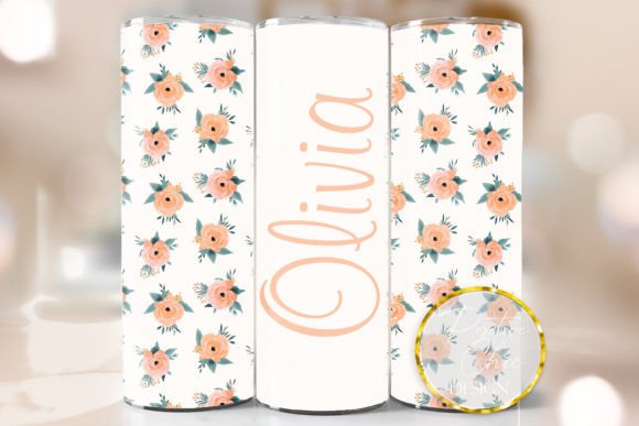Floral Tumbler Wrap Graphics for Crafts