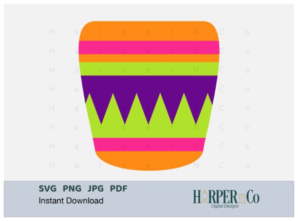 Flower Pot 1 SVG PNG Cut EPS File: Graphics for Crafts