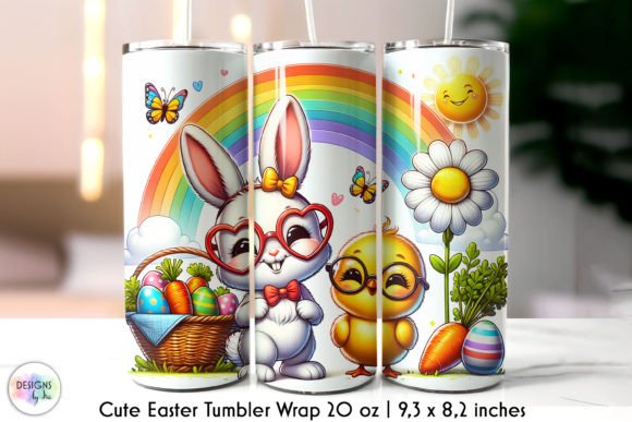 Groovy Easter Tumbler Wrap: Graphics for Tumbler Wraps
