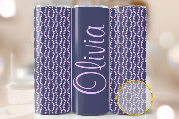 Purple Custom Name Tumbler Wrap Design: Graphics for Crafts