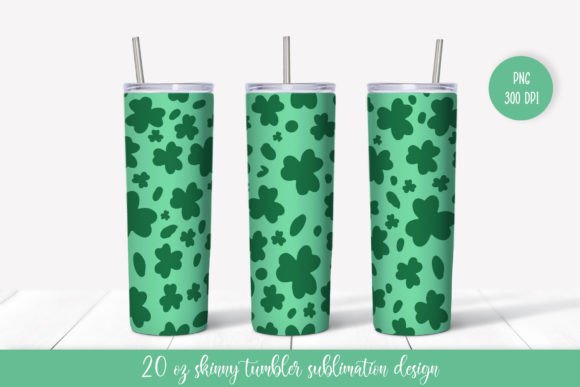 St. Patricks Day Leopard Print Tumbler Graphics & Illustrations