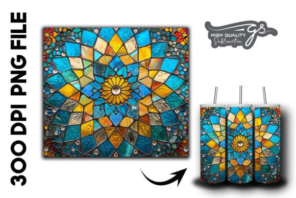 Stained Glass Islamic Tumbler Wrap 21: Graphics for Meaningful Tumbler Wraps