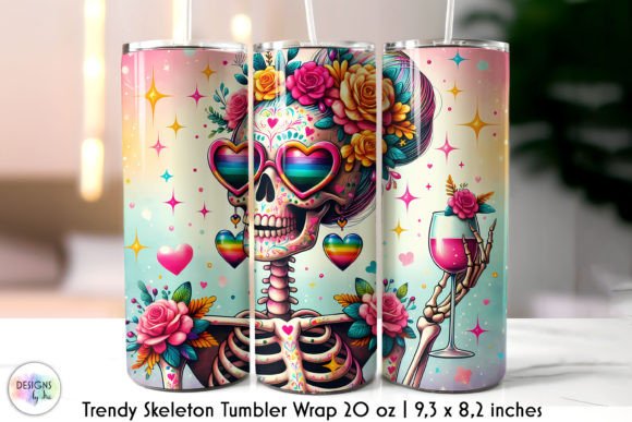 Trendy Skeleton Tumbler Wraps & Graphics