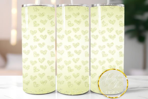Tumbler Wrap Gold Glitter Hearts Design: Graphics for Crafts